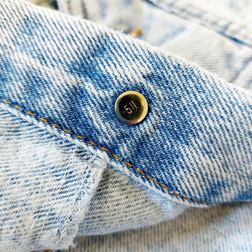 Acid Wash 80s Trucker III Levi Denim Jacket size Medium‎ Women's 57508-0209 Made - Picture 6 of 12